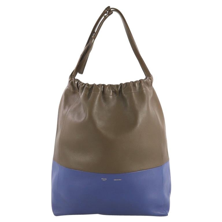 Celine Bicolor Drawstring Cabas Tote Leather at 1stDibs celine