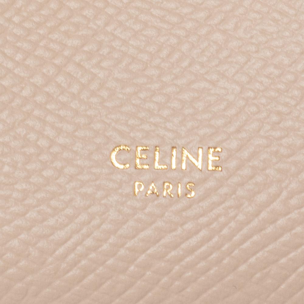 Women's Celine Bicolor Leather Large Strap Wallet