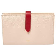 Celine Bicolor Leather Large Strap Wallet