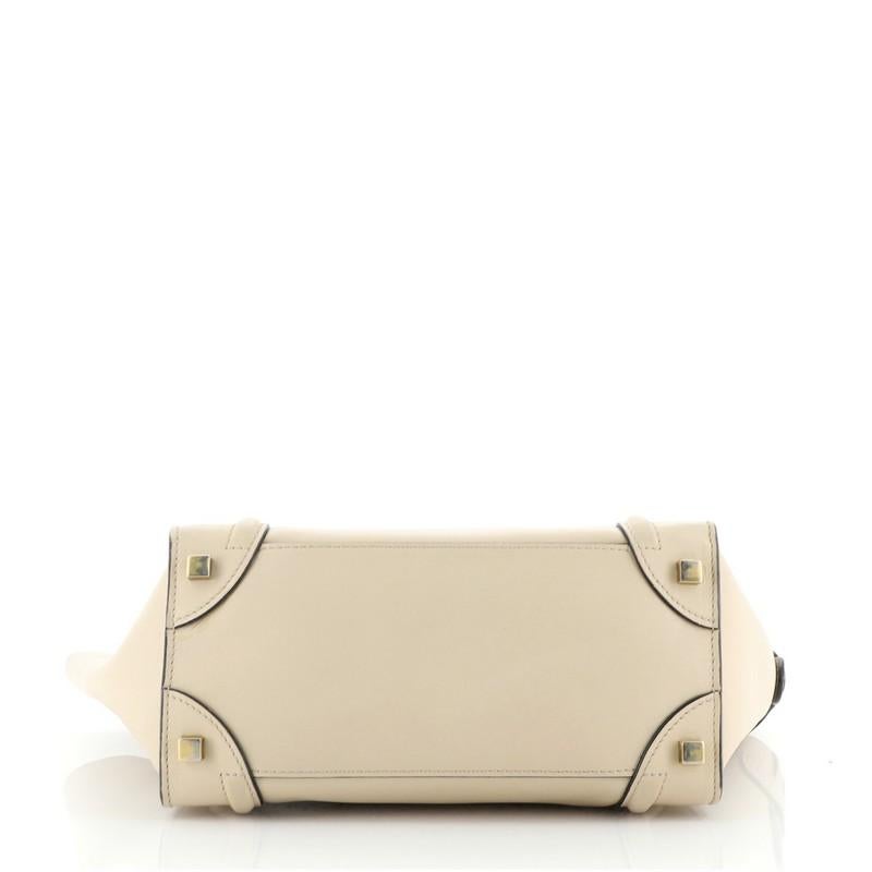 Celine Bicolor Luggage Bag Leather Micro In Good Condition In NY, NY