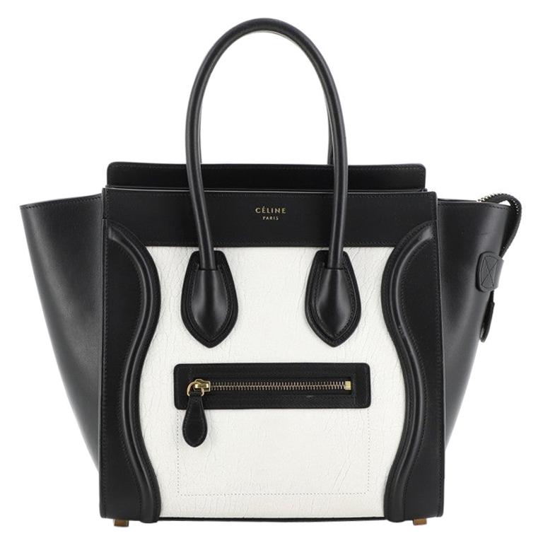 Celine Bicolor Luggage Bag Leather Micro