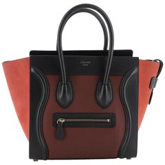  Celine Bicolor Luggage Bag Leather Mini