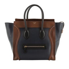 Used Celine Bicolor Luggage Bag Leather Mini