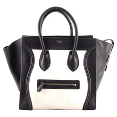 Celine Bicolor Luggage Bag Leather Mini