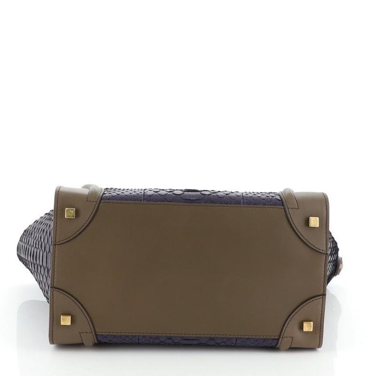 Celine Bicolor Luggage Bag Python and Leather Mini at 1stDibs