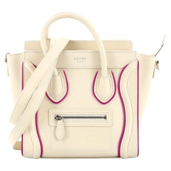 Celine Bicolor Luggage Bag Smooth Leather Nano