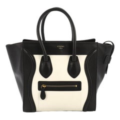 Celine Bicolor Luggage Handbag Leather Micro