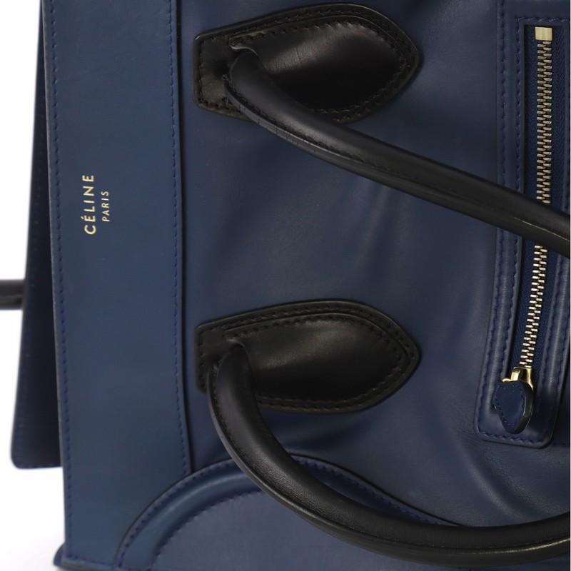 Celine Bicolor Luggage Handbag Leather Mini 1