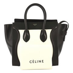 Celine Bicolor Luggage Handbag Leather Mini