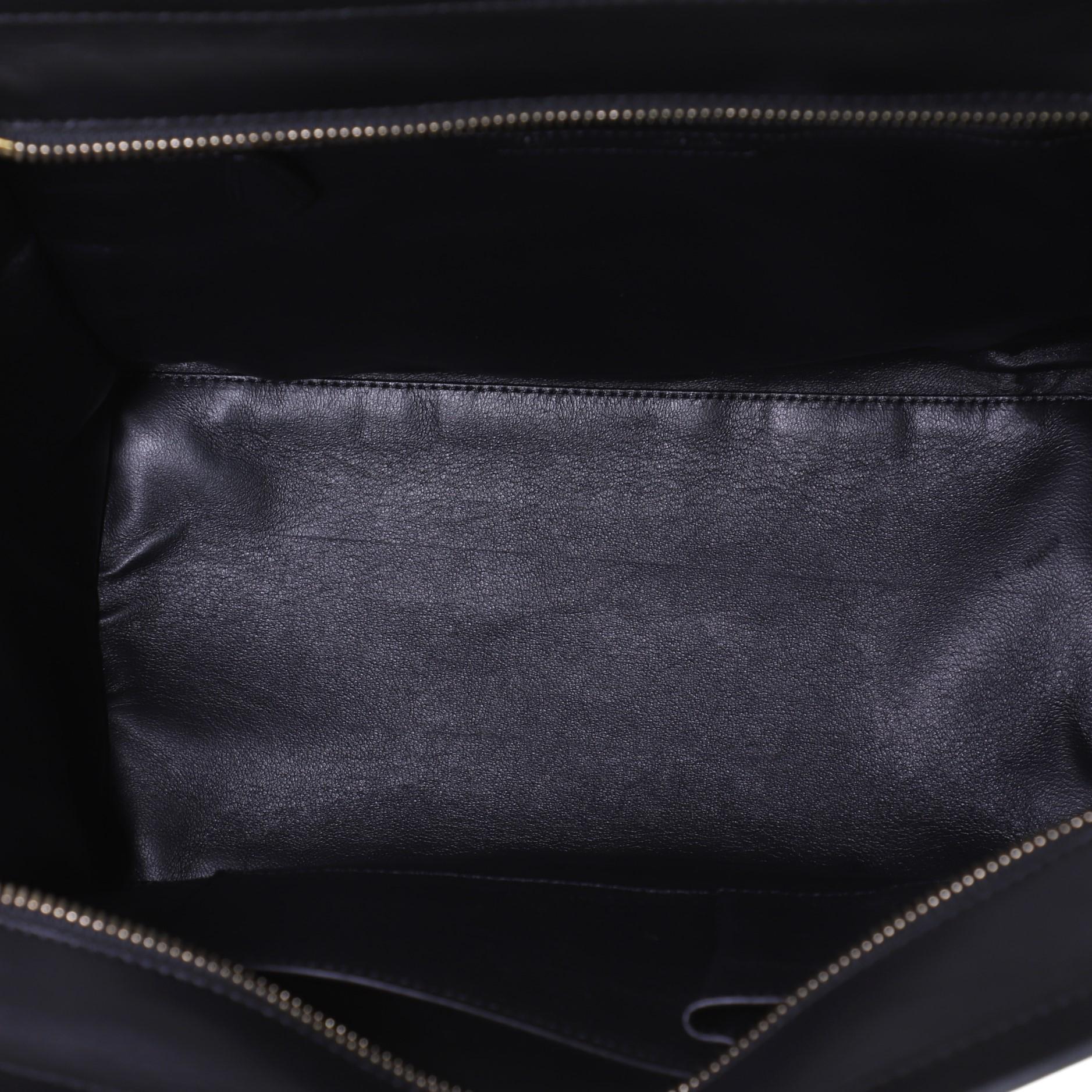 Celine Bicolor Luggage Handbag Shearling Mini In Good Condition In NY, NY