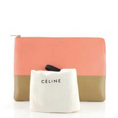 Bicolor Solo Clutch aus Leder von Celine