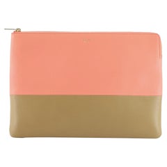 Celine Bicolor Solo Clutch Leather