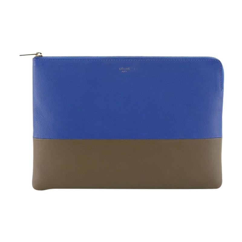Celine Bicolor Solo Clutch Leather