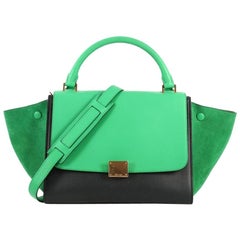 Celine Bicolor Trapeze Handbag Leather Small