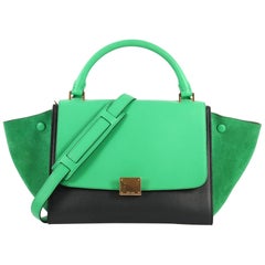 Celine Bicolor Trapeze Handbag Leather Small