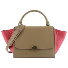 Celine Bicolor Trapeze Handbag Leather Small 