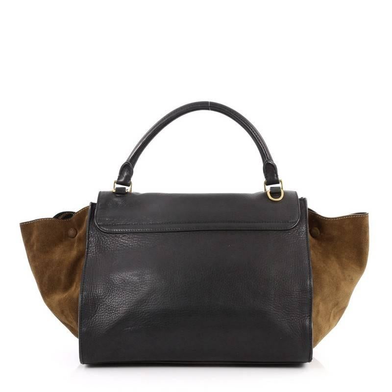 Celine Bicolor Trapeze Leather Medium In Good Condition In NY, NY