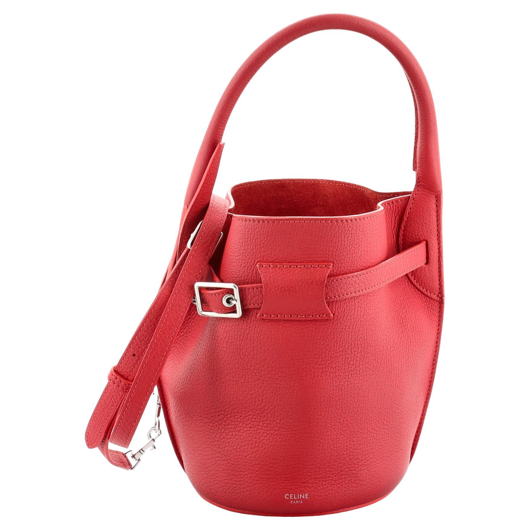 Celine Sangle Small Bucket Bag Calfskin Leather Shoulder Bag Greige main image 1
