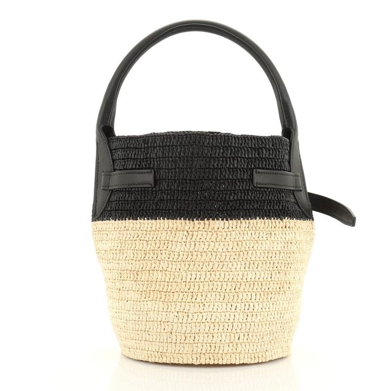 celine raffia bucket bag