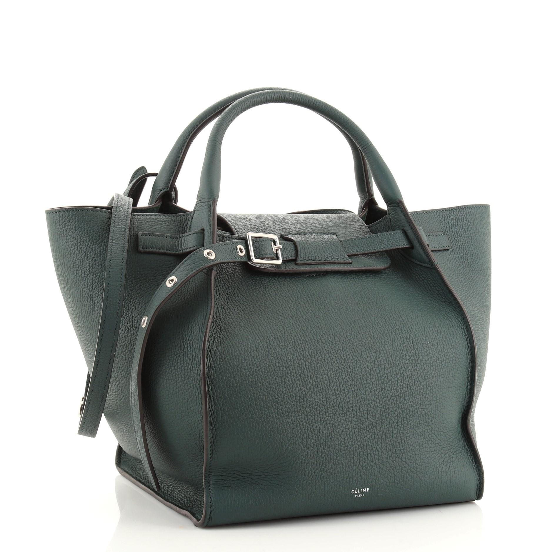 Celine Große Tasche Genarbtes Kalbsleder Klein (Schwarz)