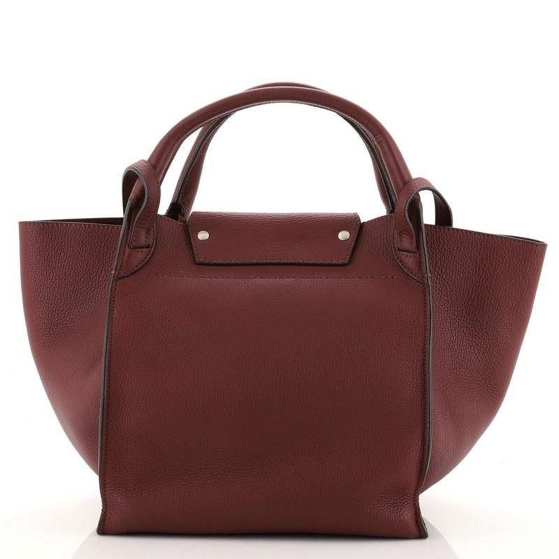 Große Tasche aus genarbtem Kalbsleder, klein (Braun)