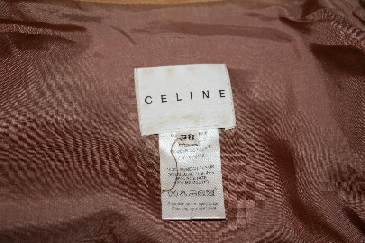 Celine Biscuit Colour Suede Jacket For Sale 1