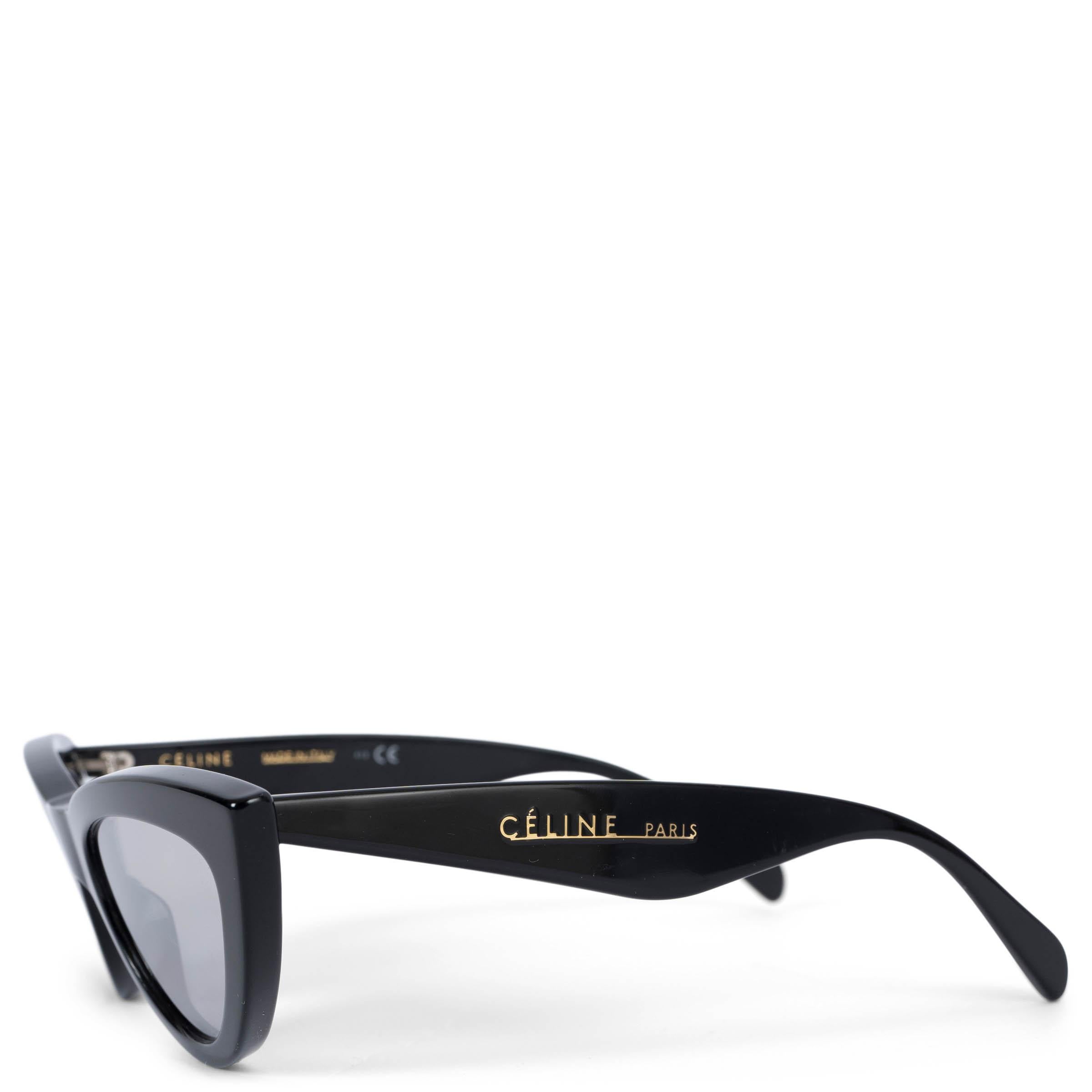 CELINE black acetate CAT-EYE Sunglasses CL40019I In Excellent Condition In Zürich, CH