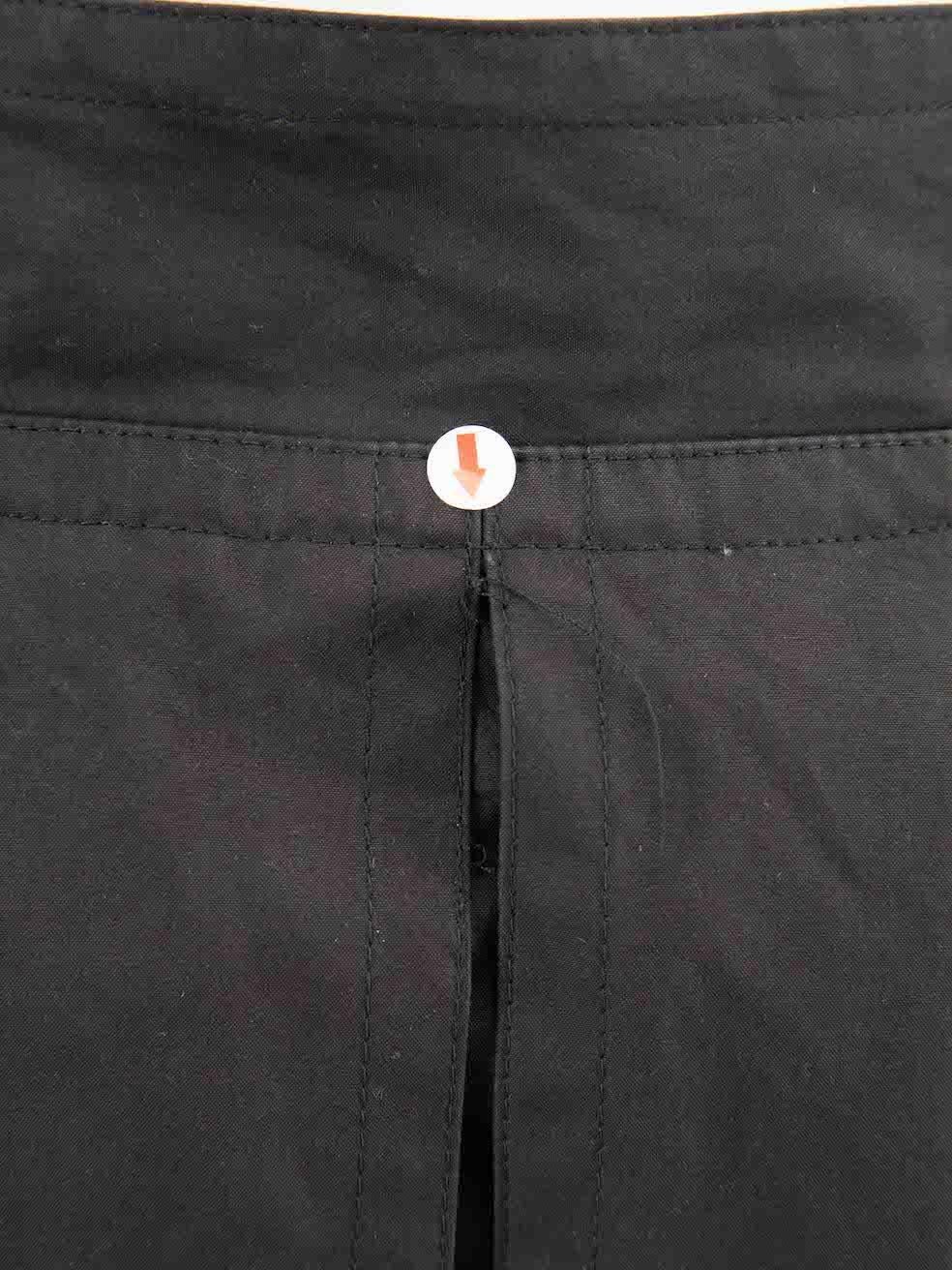 Céline Schwarze mittellange Jacke mit Gürtel Größe L Damen