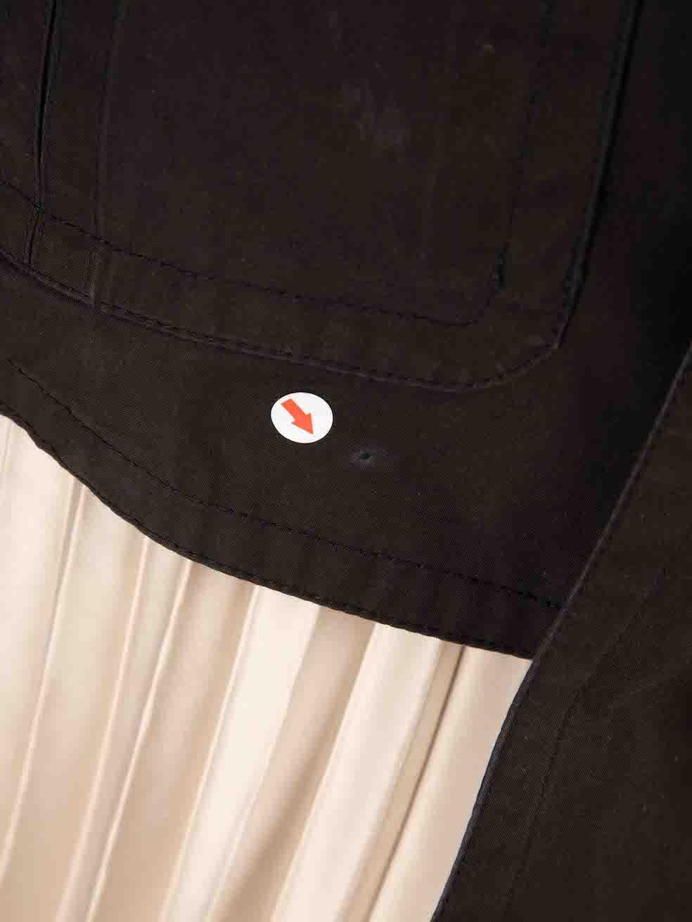 Céline Schwarze mittellange Jacke mit Gürtel Größe L 3