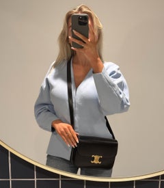 Celine Schwarze Box Kalbsleder Classique Triomphe