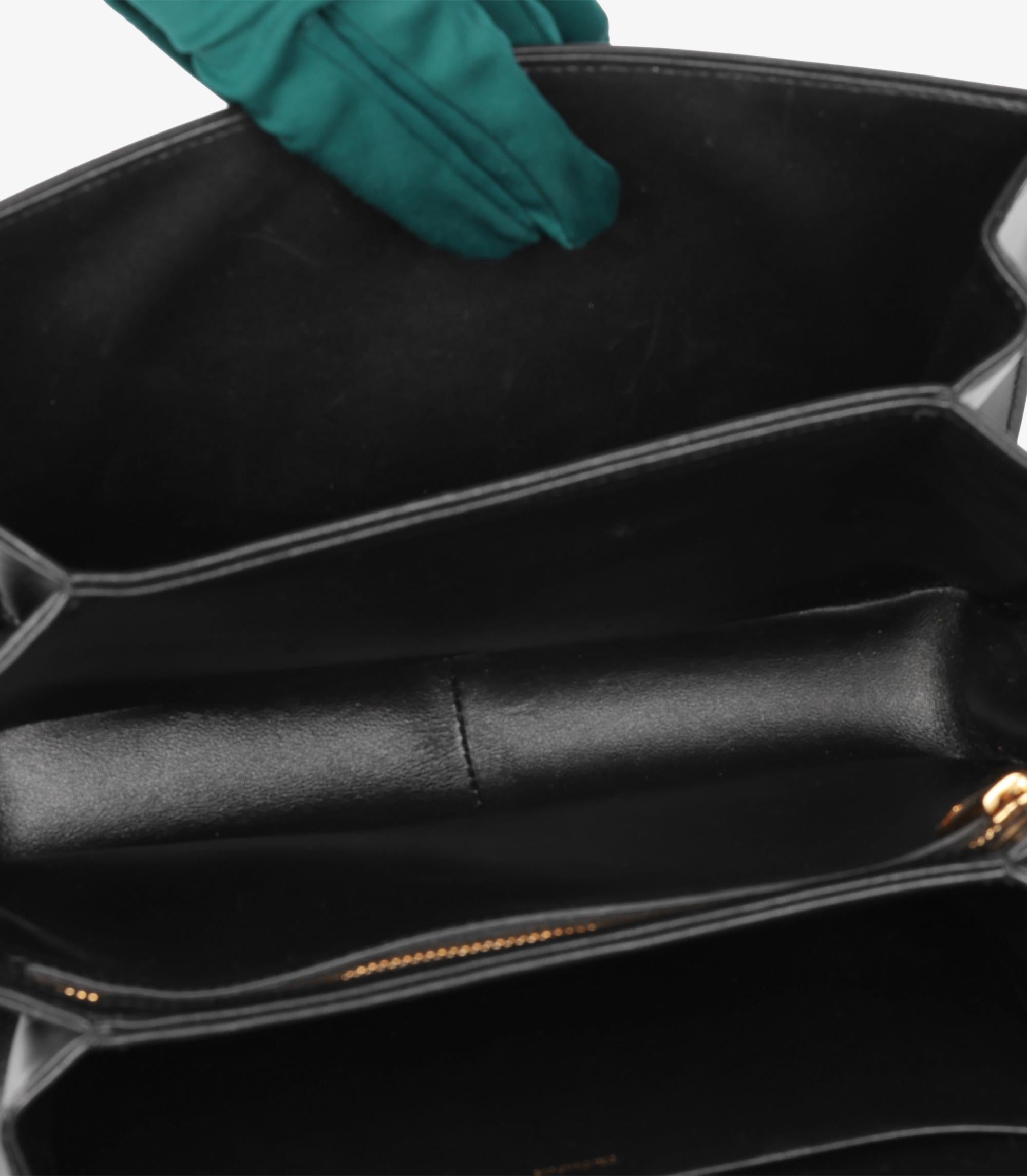 Celine Schwarze Box Kalbsleder Classique Triomphe im Angebot 4