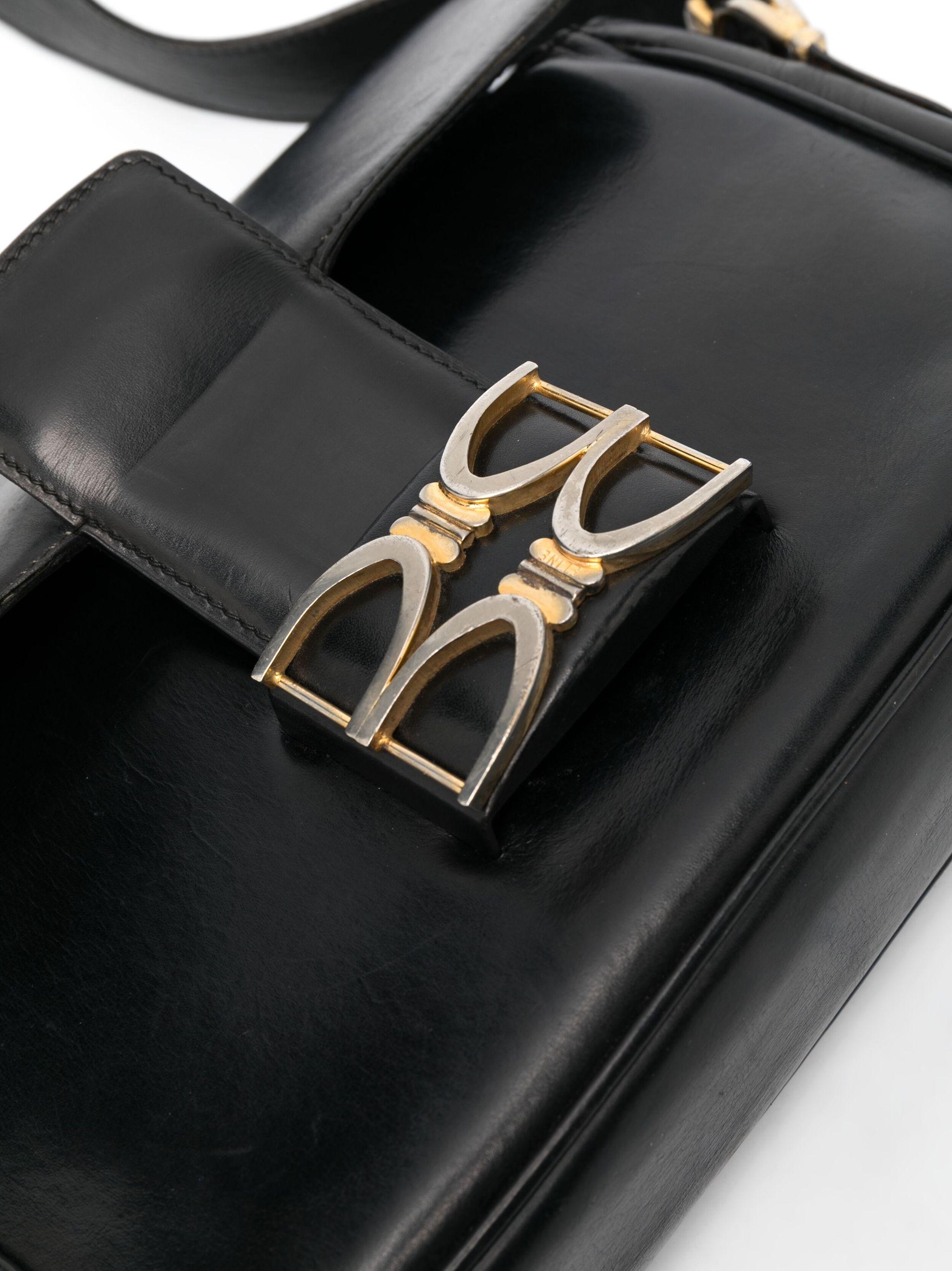 Bolso bandolera de piel caja negra Celine Negro en venta