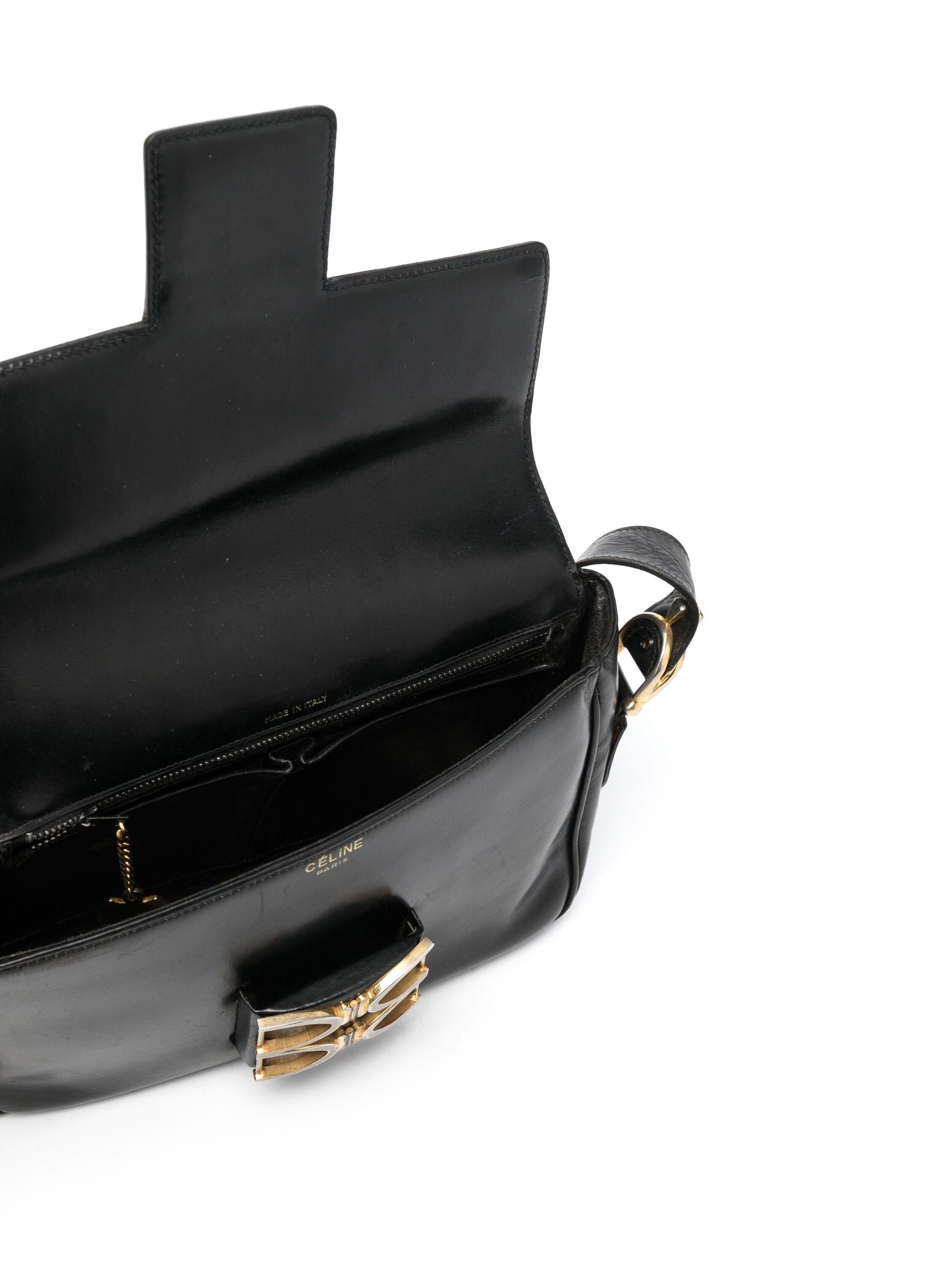 De las mujeres Bolso bandolera de piel caja negra Celine en venta