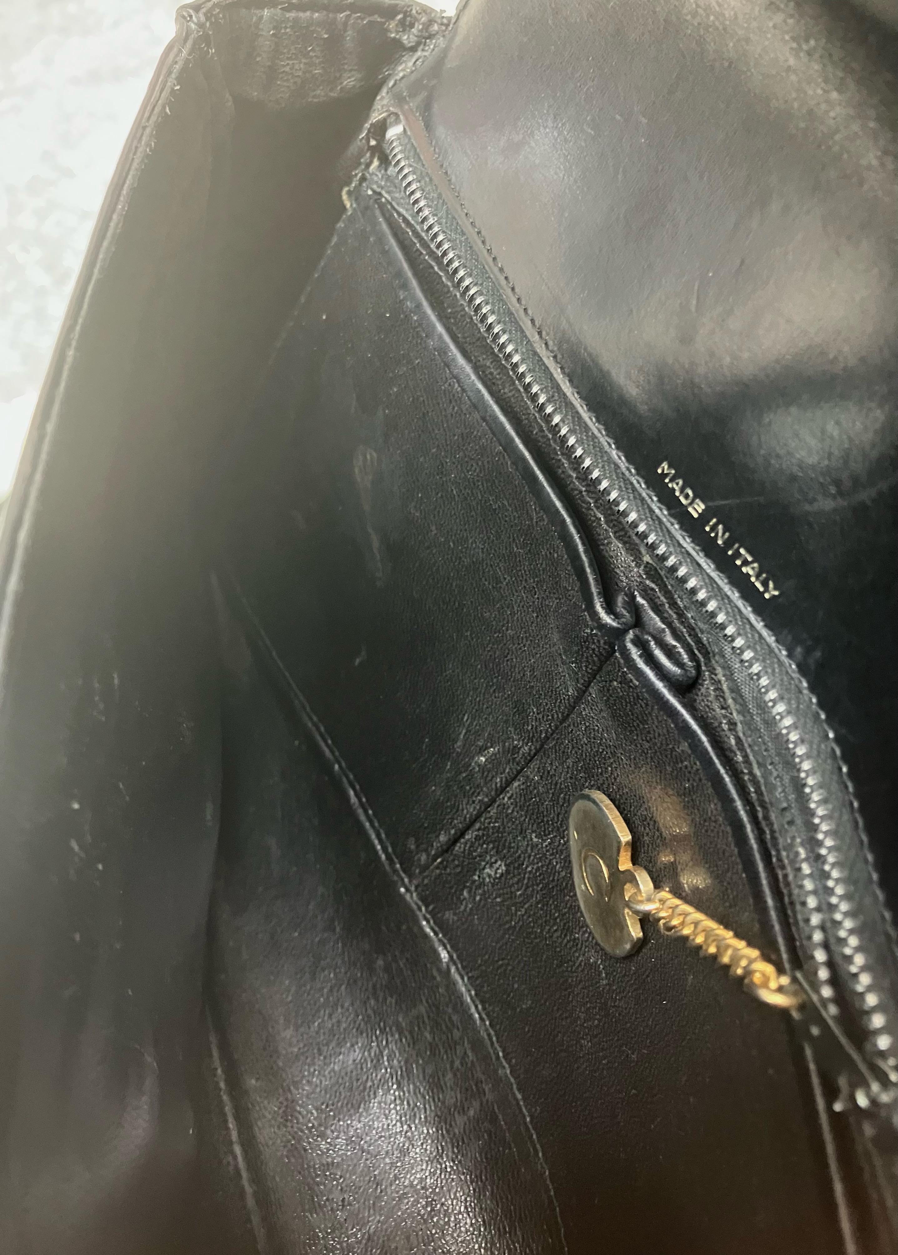 Bolso bandolera de piel caja negra Celine en venta 3