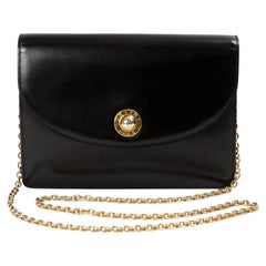 Celine Black Box Leather Shoulder Bag