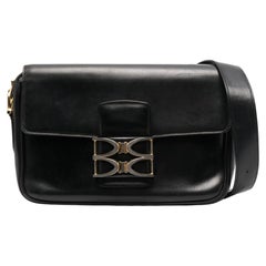 Bolso bandolera de piel caja negra Celine