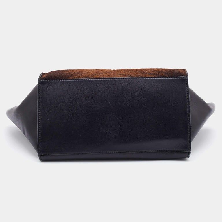 BEAU TOP HANDLE BAG 34 IN CEDAR BROWN SMOOTH CALFSKIN