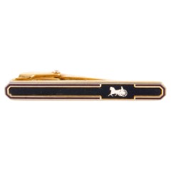 Celine Black Caleche Tie Link Clip