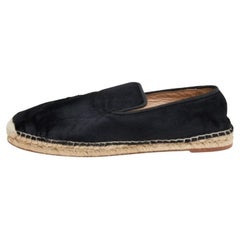 Celine, scarpe espadrillas in pelo di vitello nero taglia 41