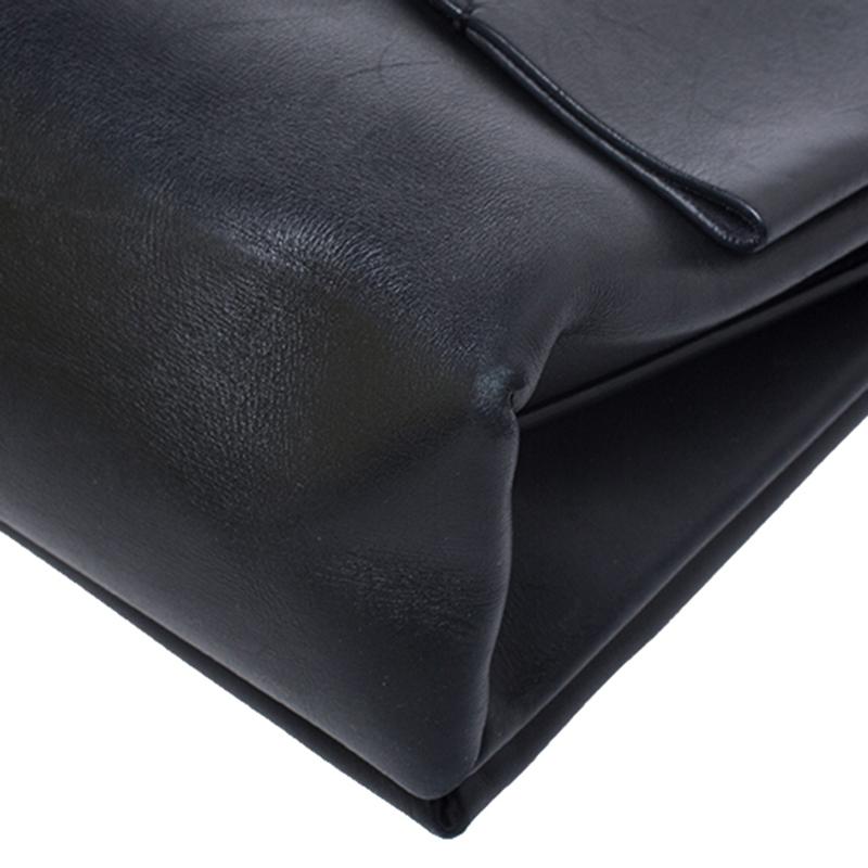 Celine Black Calfskin Leather Blade Flap Bag 1
