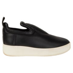 CELINE black calfskin Slip On Sneaker Shoes 38