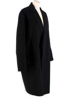 Celine Black Cashmere Blend Cocoon Coat
