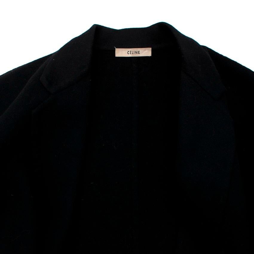 Women's Celine Black Cashmere Blend Cocoon Coat For Sale