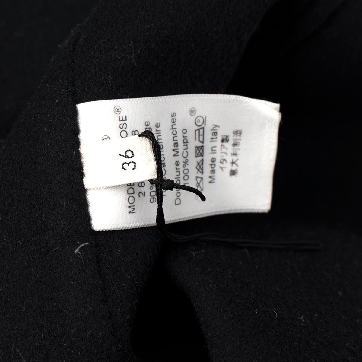 Celine Black Cashmere Blend Cocoon Coat In Excellent Condition In London, GB
