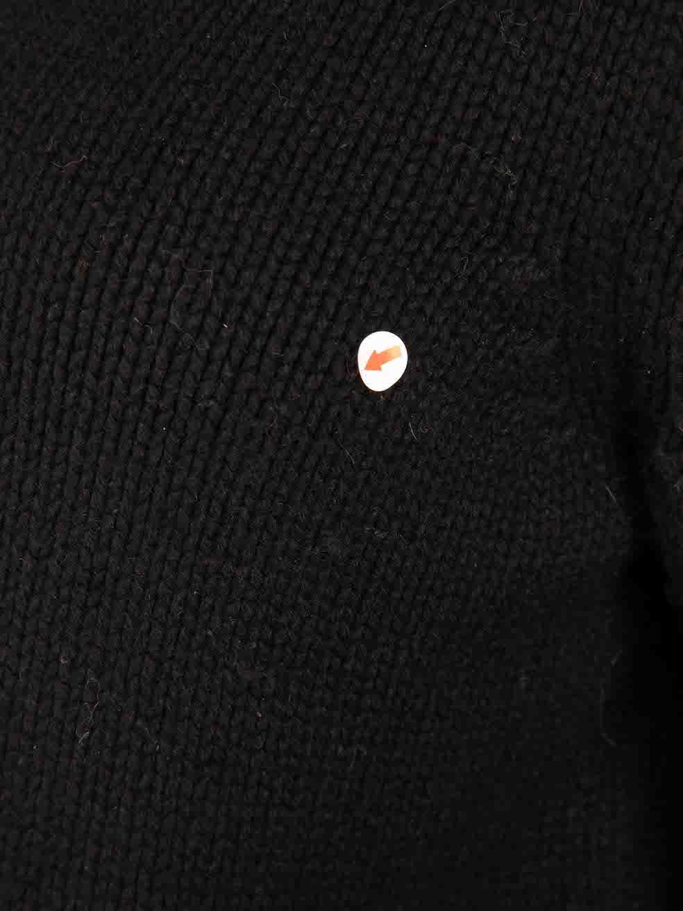 Women's Céline Black Cashmere Full-Zip Knit Jacket Size L