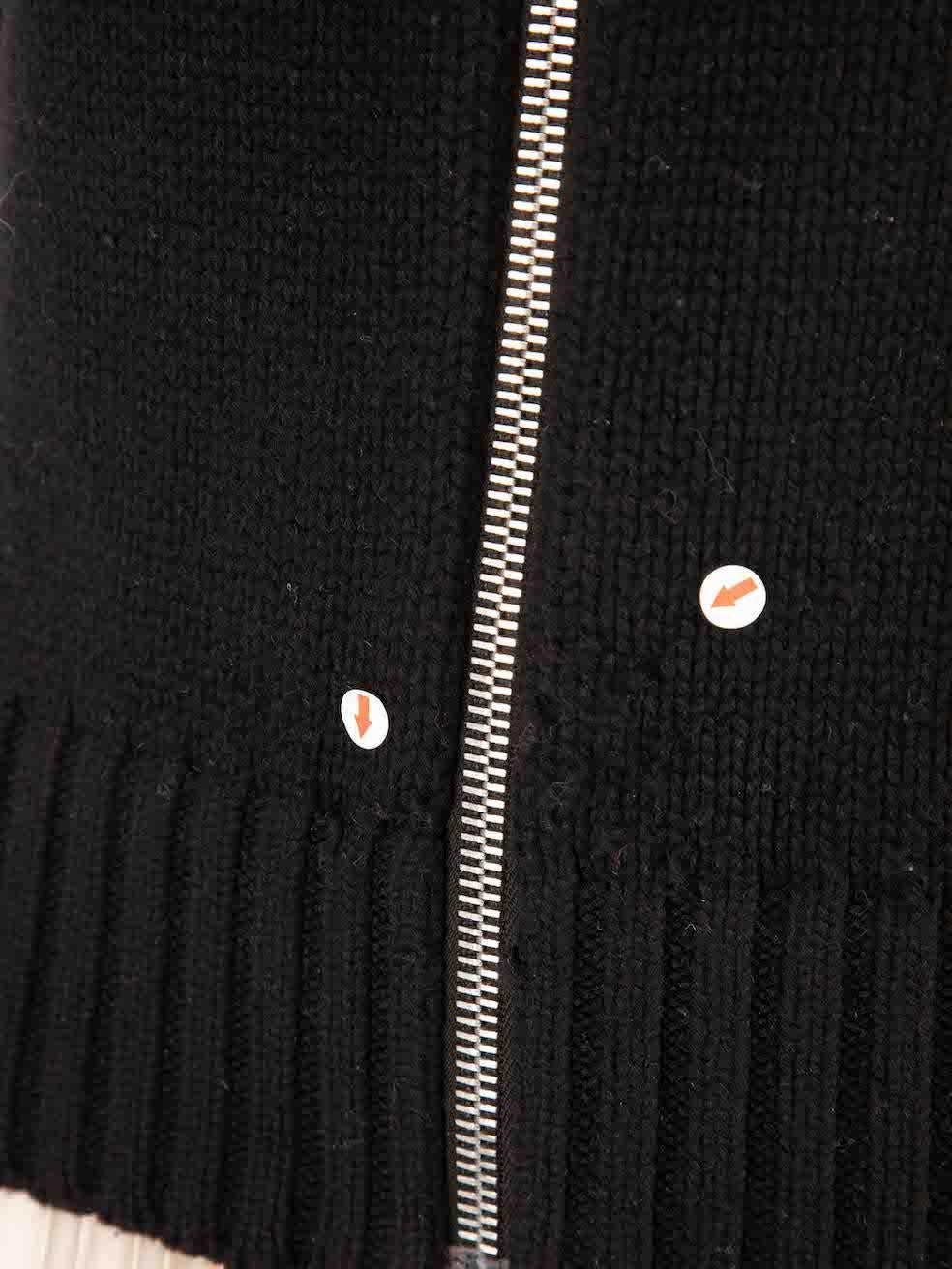 Céline Black Cashmere Full-Zip Knit Jacket Size L 2