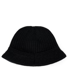 CELINE black cashmere TRIOMPHE CLOCHE BEANIE Hat OS