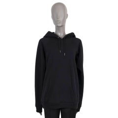 CELINE Schwarzer Baumwollpullover mit BACK LOGO HOODIE XL