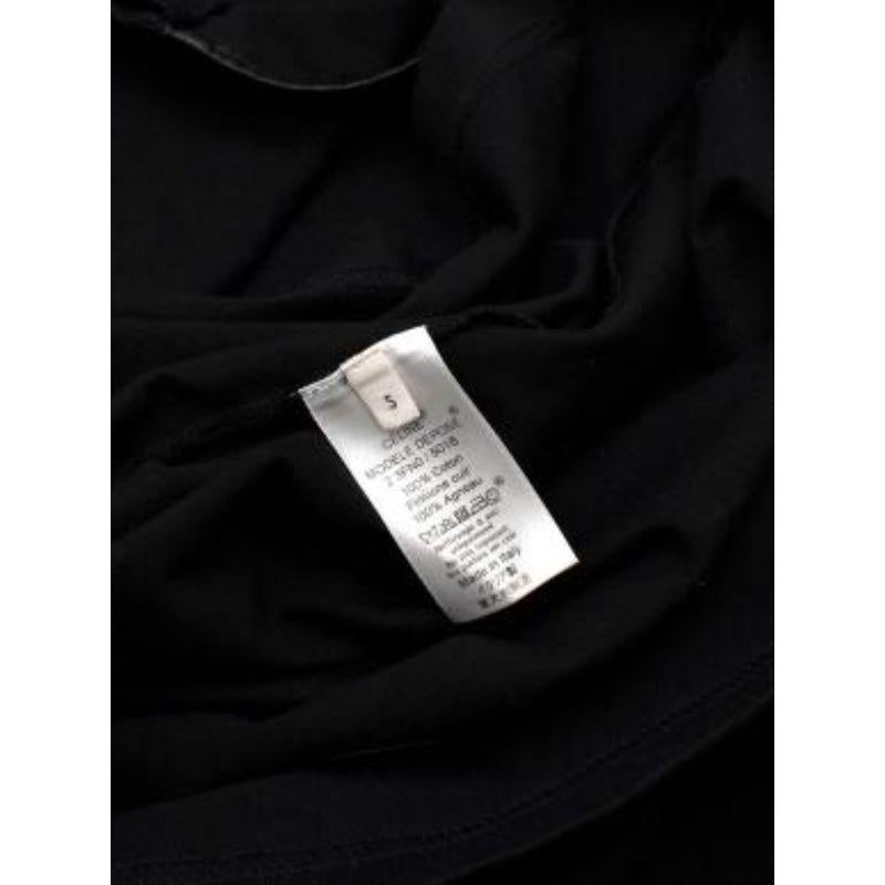 Celine black cotton cape-back T-shirt For Sale 2