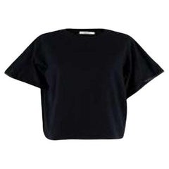 Celine black cotton cape-back T-shirt